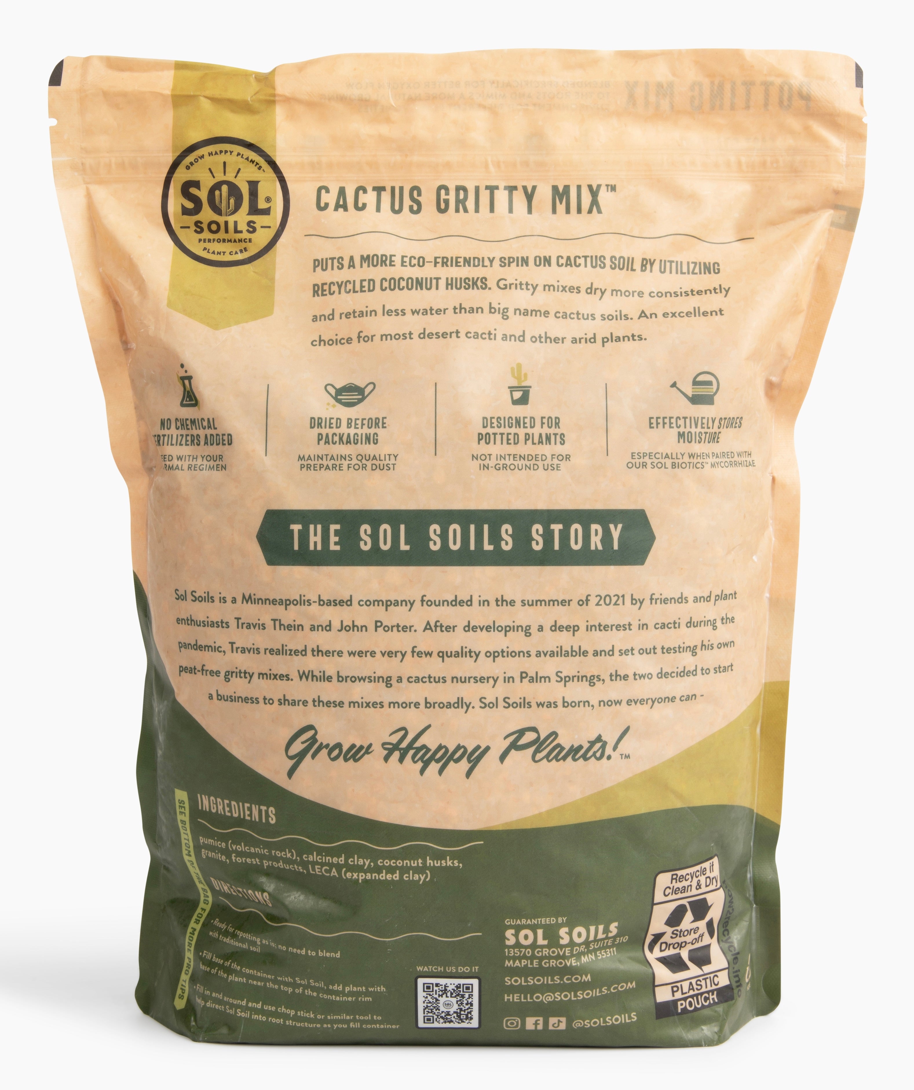 Sol Soil - Cactus Gritty Mix - 2 Quart
