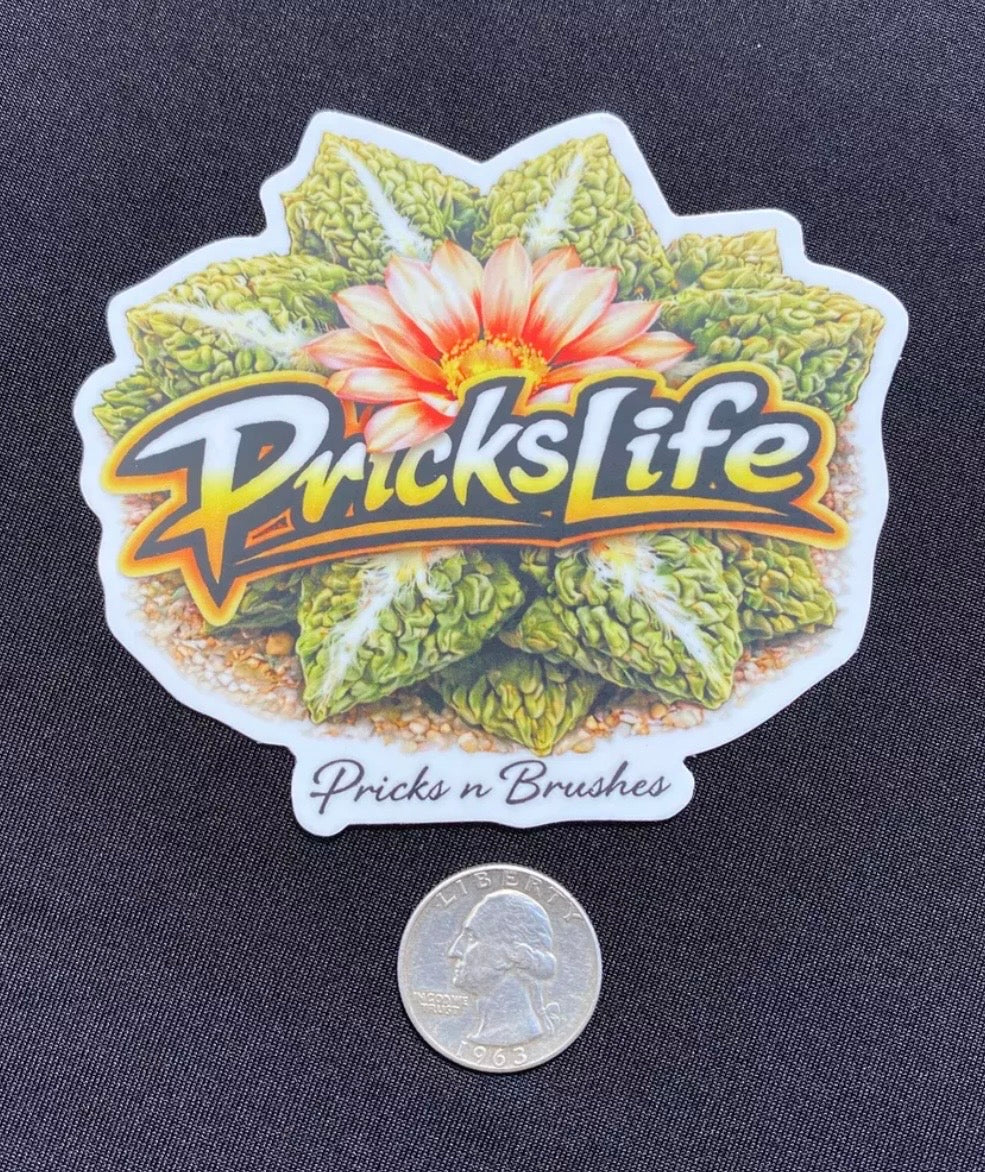 Pricks Life with Flowering Godzilla Vinyl Sticker