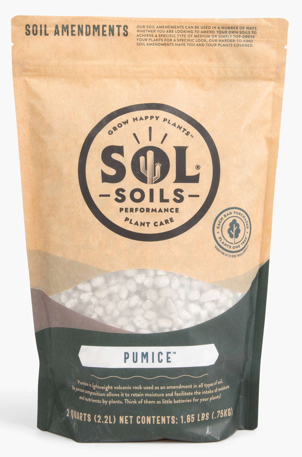 Sol Soil - Pumice - 2 Quart Bag