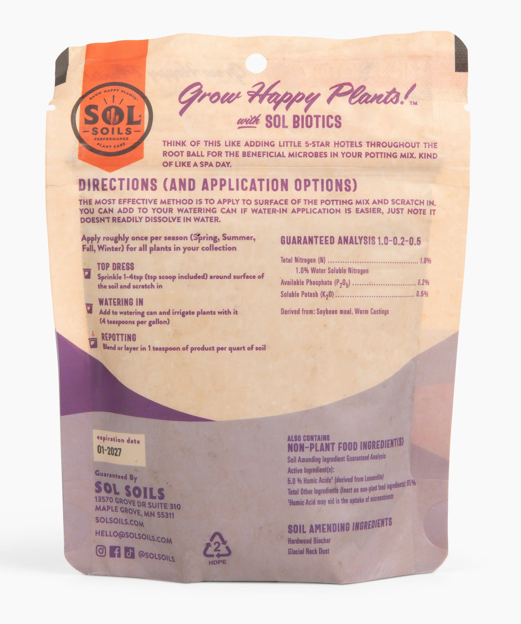 Sol Biotics - Soil Salvation - Worm Castings & Biochar Revitalizer