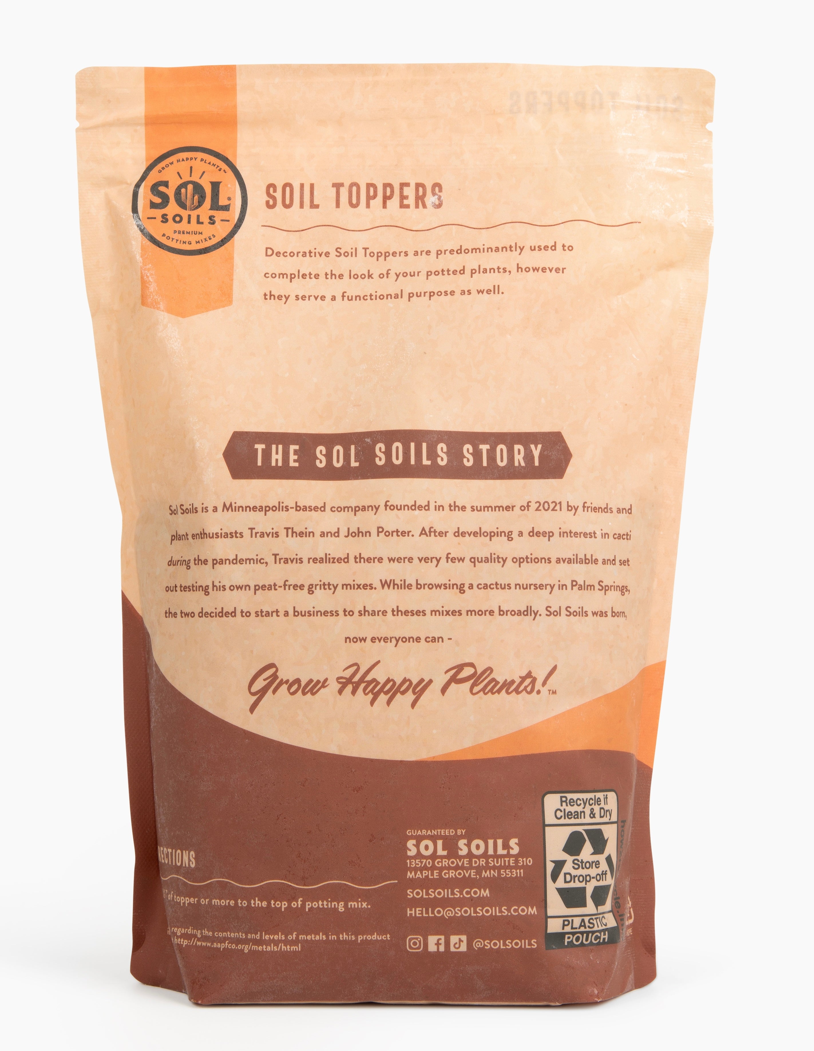 Sol Soil - Sedona Red Topper - 1 Quart Bag