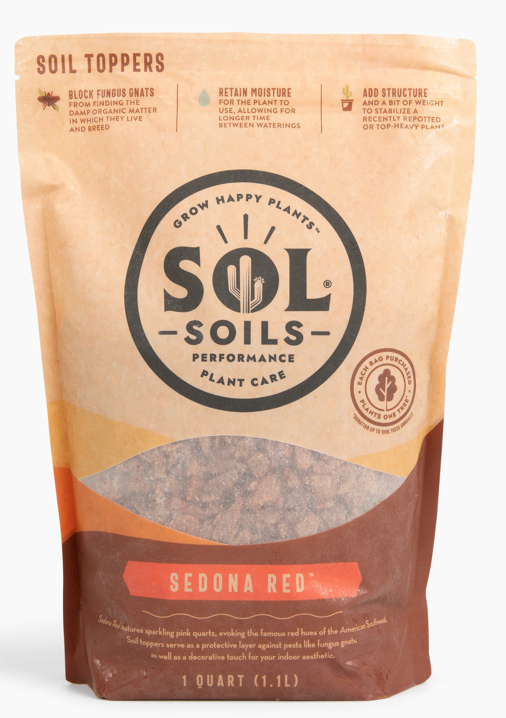 Sol Soil - Sedona Red Topper - 1 Quart Bag
