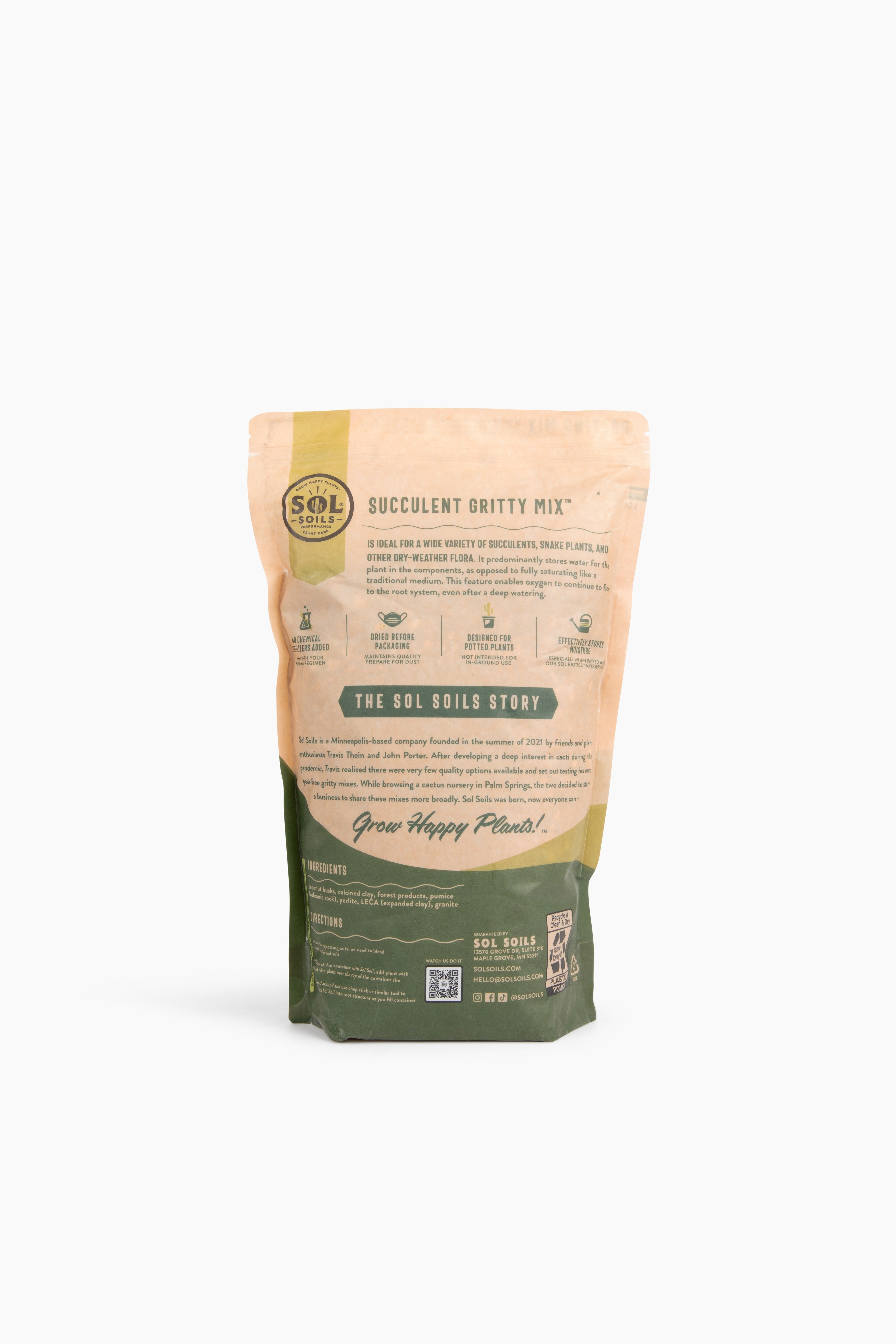 Sol Soil - Succulent Gritty Mix - 2 Quart